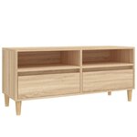 vidaXL Meuble TV chêne sonoma 100x34 5x44 5 cm bois d'ingénierie