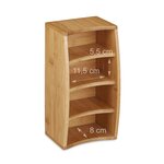 Organiseur de bureau distributeur 26 cm bambou