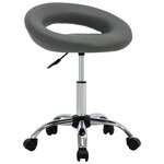 vidaXL Chaise pivotante de salle à manger Gris Similicuir