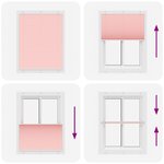 vidaXL Store plissé rose 110x150 cm largeur du tissu 109 4cm polyester