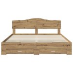 vidaXL Cadre de lit Chêne artisanal 180 x 200 cm Bois d'ingénierie