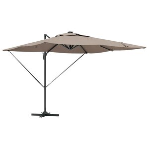 vidaXL Parasol Taupe 286 x 284 x 270 cm Aluminium et polyester