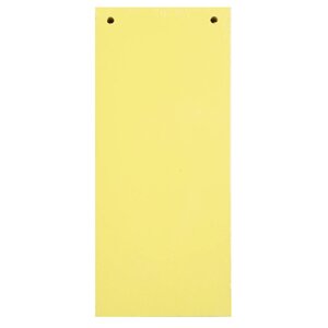 Paquet 100 Fiches Intercalaires Horizontales Unies Perforées - 105x240mm - Jaune - X 12 - Exacompta
