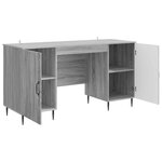 vidaXL Bureau Sonoma gris 142 5 x 50 x 75 cm Bois d'ingénierie