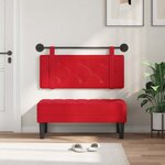 vidaXL Tête de lit suspendue Rouge Simili cuir