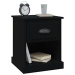 vidaXL Table de chevet noir 39x39x47 5 cm bois d’ingénierie