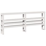 vidaXL Cadre de lit et tête de lit blanc 200x200 cm bois de pin massif