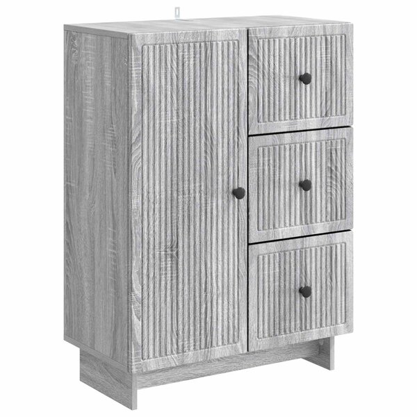 vidaXL Buffet Sonoma gris 66 x 34 5 x 90 cm Bois d'ingénierie