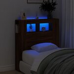 vidaXL Tête de lit à LED chêne marron 100x18 5x103 5cm bois ingénierie