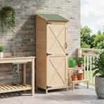 vidaXL Abri de jardin avec toit Naturel 59 5 x 56 x 176 5 cm