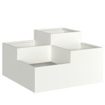 Jardinière vidaXL 100x100x48 cm Acier Blanc