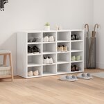vidaXL Cabinet à chaussures Blanc 103x30x51 cm Bois d'ingénierie