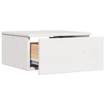 vidaXL Table de chevet Blanc 37 x 35 x 18 5 cm Bois massif en pin