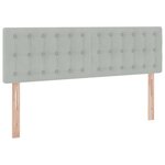 vidaXL Lit de Rangement avec matelas Gris clair 140 x 190 cm Velours