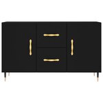 vidaXL Buffet noir 100x36x60 cm bois d'ingénierie