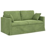 vidaXL Canapé 2 Pièces Vert clair 158 x 78 x 80 cm Velours
