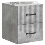 vidaXL Cabinet de chevet mural Gris béton 34 5 x 33 x 40 cm