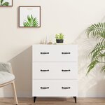 vidaXL Buffet blanc 69 5x34x90 cm bois d'ingénierie