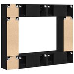 vidaXL Ensemble de meuble TV 8 Pièces Chêne noir 190.5 x 28.5 x 151 cm