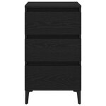 Table de chevet vidaXL Noir Chêne 40x35x70 cm Bois d'ingénierie