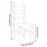 vidaXL Chaises à manger lot de 2 Corona 42x47x107cm bois massif de pin