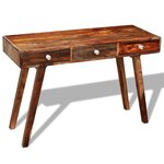 vidaXL Table console avec 3 tiroirs 76 cm Bois massif