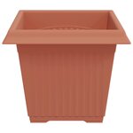 vidaXL Pot de Fleurs Carré 24 Pièces Rouge brique 33 x 33 x 26 cm