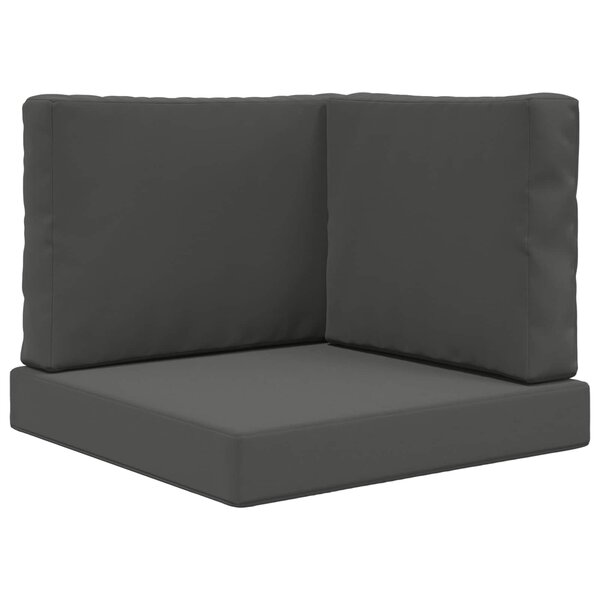 vidaXL Coussin de canapé d'extérieur 3 Pièces Anthracite Polyester