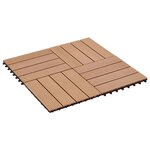 vidaXL Carreau de terrasse 22 Pièces Teck 30 x 30 cm WPC