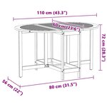 vidaXL Ensemble de jardin en bois d'acacia 5 pièces - Pliable