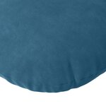 vidaXL Coussins de siège 2 Pièces Bleu Ø 40 x 13 cm Velours
