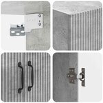 vidaXL Armoire Murale 59 x 31 x 60 cm Bois d'ingénierie Gris béton