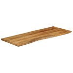 vidaXL Dessus de table 140x60x3 8 cm bord vivant bois massif manguier