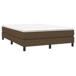 vidaXL Sommier à lattes de lit avec matelas Marron foncé 140x200 cm