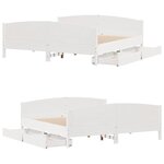 vidaXL Cadre de lit sans matelas blanc 180x200 cm bois massif de pin