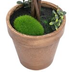 vidaXL Plantes de buis artificiel 2 Pièces avec pots Boule Vert 33 cm