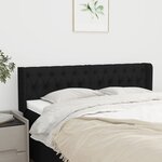 vidaXL Tête de lit avec oreilles Noir 147x16x78/88 cm Tissu