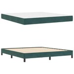 vidaXL Lit à ressorts avec matelas Vert foncé 180 x 220 cm tissu