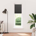 vidaXL Store plissé noir 55x200 cm largeur du tissu 54 4 cm polyester