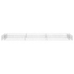 vidaXL Lit surélevé à gabion Acier galvanisé 300x100x20 cm