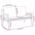 vidaXL Banc de jardin avec coussin Marron Bois d'acacia massif