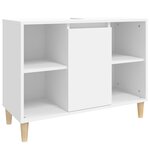 vidaXL Ensemble de meubles salle de bain 3 Pièces blanc bois d'ingénierie