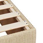 vidaXL Cadre de lit sans matelas crème 180x200 cm tissu