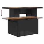 vidaXL Salon de jardin 6 Pièces avec coussins noir résine tressée