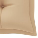 vidaXL Banc de jardin avec coussin beige 175 cm Bois de teck massif