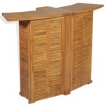 vidaXL Ensemble de bar d'extérieur 3 Pièces Bois de teck solide