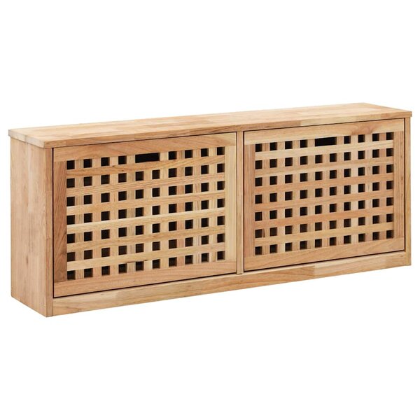 vidaXL Banc de rangement de chaussures 94x20x38cm Bois massif de noyer