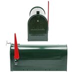 Boite aux lettres style américain design sur pied us mailbox vert