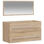 vidaXL Armoire de bain avec miroir chêne sonoma bois d'ingénierie