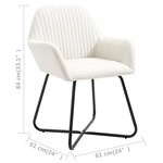vidaXL Chaises à manger lot de 4 crème tissu